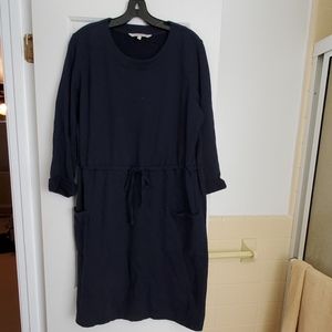 People Tree navy sweatshirt dress, size 12